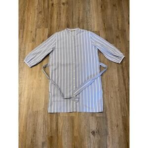 Everlane Womens The Cotton Weave Collarless Shirtdress Size 8